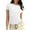 White, variant on Kovlvoll Women Short Sleeve Tops Crewneck Ribbed Knit Slim Fitted Shirts Basic Tees 2025 Summer Casual T-Shirt