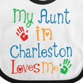thumbnail image 4 of Inktastic My Aunt in Charleston Loves Me Boys or Girls Baby Bib, 4 of 4