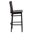 thumbnail image 3 of Home Square Restaurant Bar Stool in Black and Walnut Finish - Set of 2, 3 of 5
