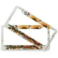 thumbnail image 2 of License Plate Frames Be Thankful Flowers Fall Pumpkin Car License Plate Frame 2 Pcs Set Pumpkin Sunflower Leaves Stainless Aluminum License Plate Frame for Men/Women 12.3" X 6.3", 2 of 6