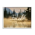 thumbnail image 4 of Stupell Industries Faith Calligraphy Floating Lake Water Woodland Scenery Graphic Art White Framed Art Print Wall Art, Design by Nobleworks, 4 of 5