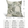 thumbnail image 4 of Olive Green Dahlia Throw Pillow Covers 18x18 Inch Rustic Geometric Flower Decorative Square Pillow Cases Beige Tan Gray Floral Cushion Covers Farmhouse Home Decor For Sofa Couch Outdoor Set of 2, 4 of 6