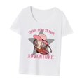 thumbnail image 3 of Camiseta para mujer, camisetas de verano, camiseta con cuello redondo para vacaciones, mochilero, senderismo SG, 3 of 8