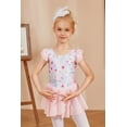 thumbnail image 3 of Oudiya 3-9 Years Ruffle Sleeve Ballet Leotard Dance Dress Tutu Skirt Outfits for Girls Gymnastics, 3 of 6