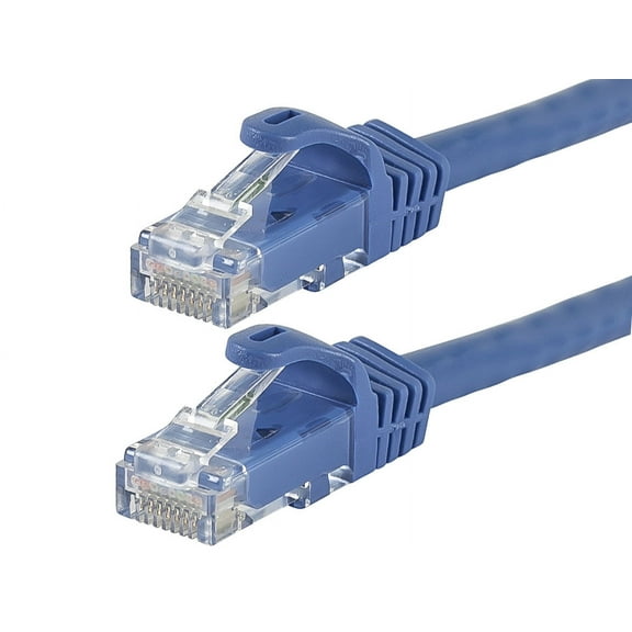 Monoprice Cat6 Ethernet Patch Cable - 20 Feet - Blue | Network Internet Cord - RJ45, Stranded, 550Mhz, UTP, Pure Bare Copper Wire, 24AWG - Flexboot Series