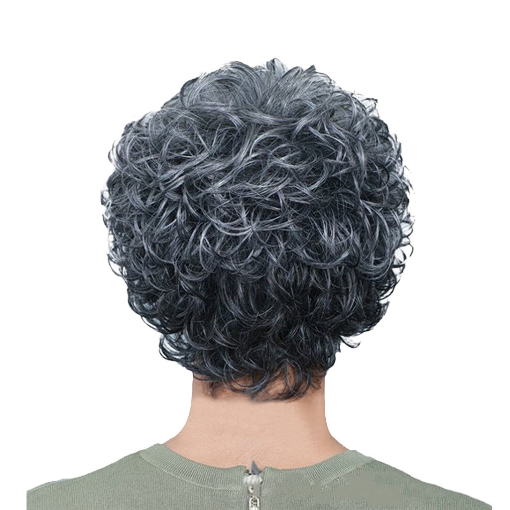 UTOURS Human Hair Wigs For Women Black Color Natural Lace Hair Fashion Women's Sexy Full Bangs Wig Short Wig Curly Wig Stylin