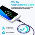 thumbnail image 2 of Micro USB Charger Block, 2 Pack Wall Charger with 6FT USB A to Micro Cable, USB Charger Brick Cube Android Phone Charger with High Speed Micro Charging Cable Compatible for Samsung Android, Purple, 2 of 8