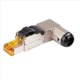 thumbnail image 3 of 4 Piezas RJ45 Enchufe de Campo de AleacióN de Zinc Blindado Completo Conector de TerminacióN de Campo CAT8 STP en ÁNgulo de 90 Grados Tipo Sin Herramientas, 3 of 5