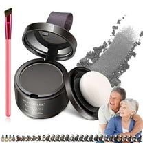 Maycheer Hairline Shadow Powder, Maycheer Hair Shadow, Magic Root Cover Up, 30 Colors Grey Hair Coverage Touch Up, Hair Powder for Gray Hair Coverage with Mirror and Cushion (#4 Gray)