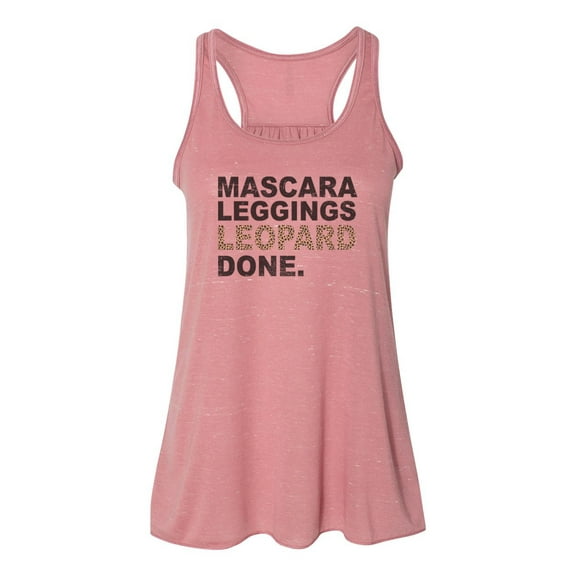 "Mascara Leggings Leopard Done, Women's Tank Top, Leopard Print, Mascara Shirt, Racerback, Gift For Her, Gym Apparel, Workout Top, Boujie, Mauve Marble, SMALL"