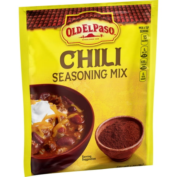 Old El Paso Chili Seasoning Mix, Meal Prep, Spices and Seasonings, 1 oz Packet