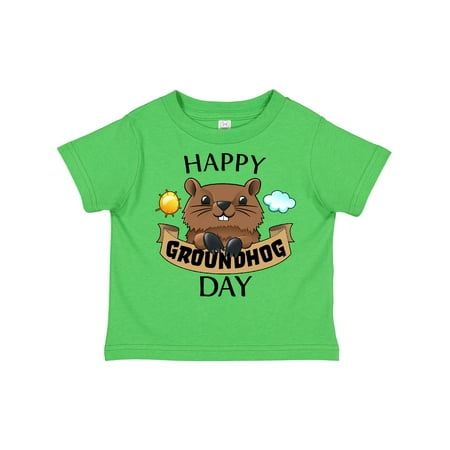 

Inktastic Happy Groundhog Day- Cute Gift Toddler Boy or Toddler Girl T-Shirt