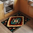 thumbnail image 3 of Boho Orange Teal Bathroom Mat 2x3 FT, Non Slip Small Kitchen Mat, Southwestern Abstract Geometric Ethnic Washable Soft Backed Front Door Throw Rug Indoor Outdoor Doormat for Entryway Sink, 3 of 9