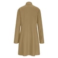 thumbnail image 5 of Long Winter Trench Coat Overcoat For Ladies With Slim Fit Design Color: Khaki Size: XXL, 5 of 7