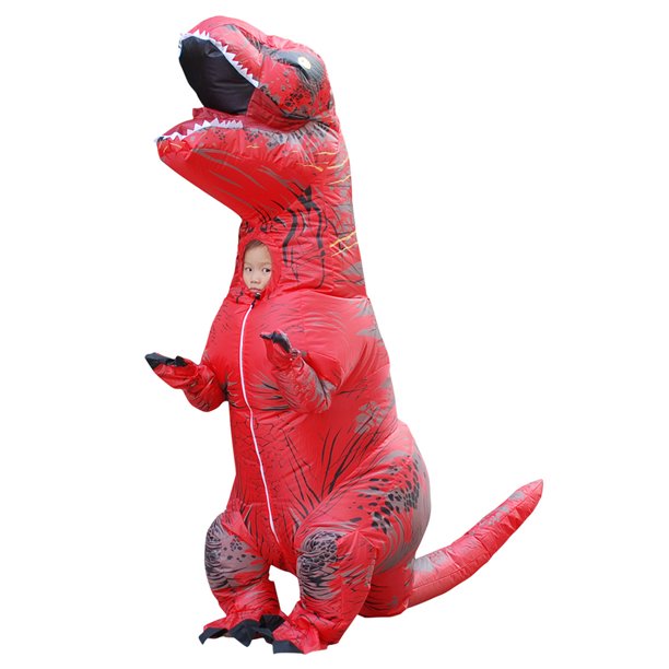 Divertido traje inflable de dinosaurio Trex traje con ventilador operado por aire disfraz de Halloween vestido elegante