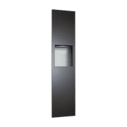 ASI-6467-41 - Piatto™ Completely Recessed Paper Towel Dispenser & Waste Receptacle - Matte Black Phenolic Door