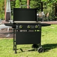 thumbnail image 3 of KingChii 3-Burner 28" Propane Griddle with Hard Cover for Camping, Tailgating, BBQ, Parties, Backyard & Patio, 3 of 11