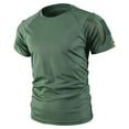 thumbnail image 3 of PNTUTB Men's Casual Solid Color Short Sleeve Crew Neck Sports Training Comfortable Tops with Zipper Pocket, 3 of 5
