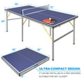 SEGMART 6ft MidSize Foldable Table Tennis Set, Portable Indoor & Outdoor Ping Pong Table with