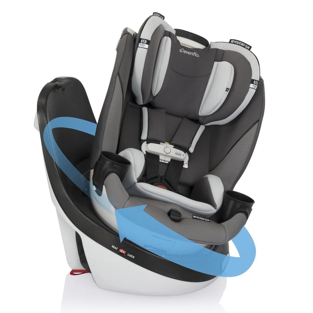 Evenflo Gold Revolve360 Slim 2 in 1 Rotational Convertible Car Seat with SensorSafe (4-65 lbs)