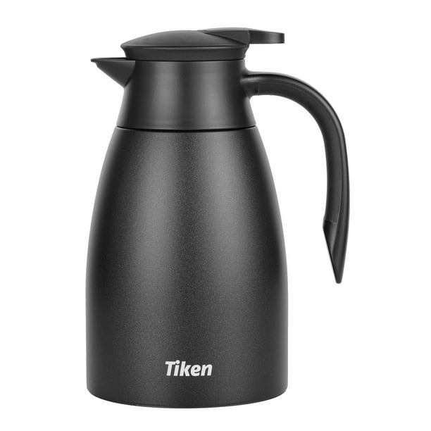 Tiken 51 Oz Thermal Coffee Carafe, Stainless Steel Insulated Vacuum Coffee Carafes For Keeping