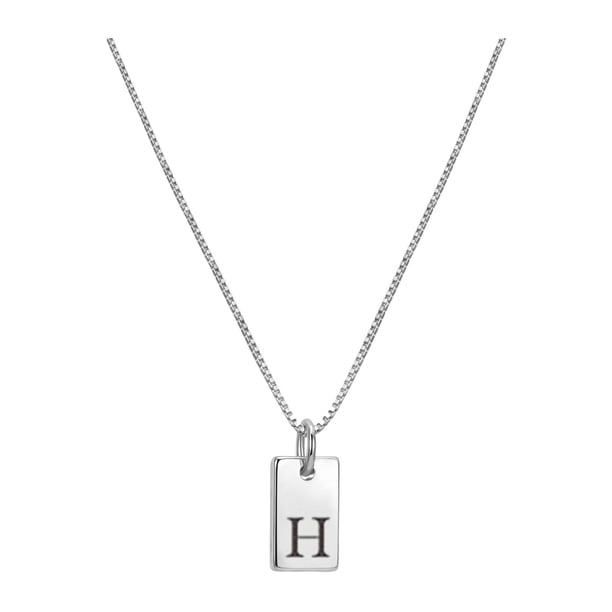 Collares iniciales para las mujeres chapado en plata Letra Collar delicado nombre de plata Collar etiqueta inicial Collares colgantes para las mujeres de moda joyería de plata