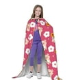thumbnail image 4 of Honeii Piggy Sunflower Print Poncho Cape, Cloak Coat, Snuggly Hooded Wearable Blanket, Hooded Cape For Teenagers,Halloween Costumes-Small, 4 of 7