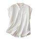 thumbnail image 2 of mfyjkho Camisetas Sin Mangas Para Mujer, Camiseta Sin Mangas Con Cuello Vuelto, Botones Y Bolsillos De Color Liso De Lino Sintético Para Mujer Tops Casuales Para Mujer M, 2 of 9