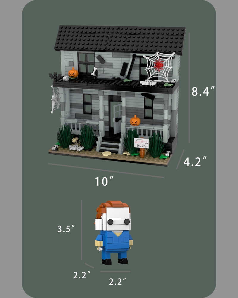 Horror Movie Halloween Building Blocks Kits,Collectible Figure & House Set, Collectible Creative Toy, Great Halloween Christmas Birthday Gift for Friends/Fans