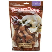 DreamBone Peanut Butter Flavored Rawhide-Free Dog Chews, Small, 22 Oz. (12 Count)