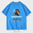 thumbnail image 1 of Camiseta de manga corta con cuello redondo para hombre y mujer, ropa de calle, camiseta holgada de algodón con dibujos animados de Super Mary zhangmengya LED, 1 of 2