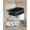 thumbnail image 4 of SONGMICS 20-Gallon (75 L) Trash Can, Stainless Steel Kitchen Garbage Can, Soft Close, Step-On Pedal, Removable Inner Bucket, Silver, 4 of 5