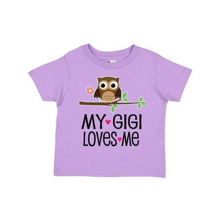 

Inktastic My Gigi Loves Me Girl Owl Gift Toddler Toddler Girl T-Shirt