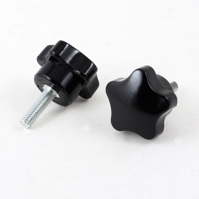 2 Pcs M6 x 20mm Tornillo de Cabeza en Forma de Estrella con Rosca Masculina de 30mm de Diámetro