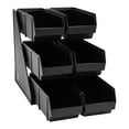 thumbnail image 4 of Coffee Condiment Station Organizer, Countertop Accessories Holder for Sugar Creamer Cups Snack Tea Bags 6 Compartments Plastic Serve Condiment Bin for Kitchen Office Coffee Bar, 4 of 22