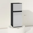 thumbnail image 3 of HOMCOM Small Fridge with Freezer, 4 Cu Ft Refrigerator with Shelves, Silver, 3 of 8