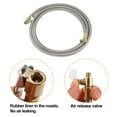 thumbnail image 6 of Stainless Steel 150cm Air Chuck Inflator Compressor Pump Extension Hose for Car Motorbike Quick Connect Release, 6 of 6