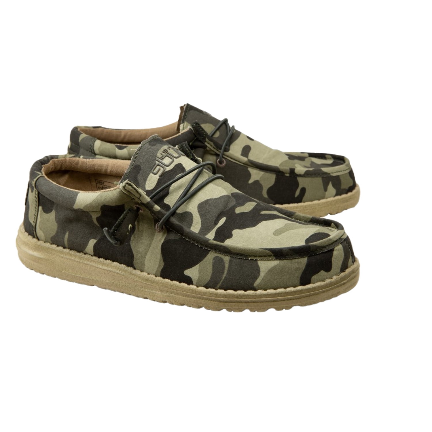 Hey Dude Camouflage Slip-On Shoes - Brown/Green Hey Dude Mens Wally Camouflage Loafer - Multi Camo - 41  main image 3