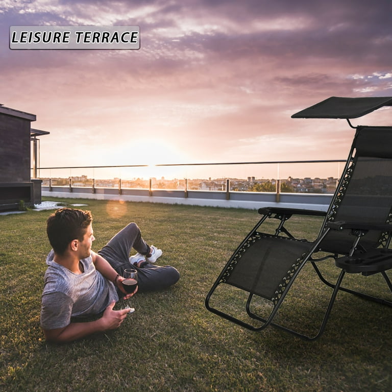 Zero gravity lounge chair with canopy deals