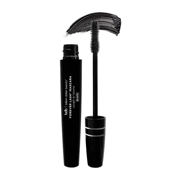 Máscara de pestañas Billion Dollar Brows Forever - Varita de silicona con fórmula impermeable para alargar y dar volumen para un máximo impacto, libre de crueldad y vegano, uso duradero, negro, paquet