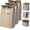 3*Gray, variant on Reusable Self Sealing Potato & Onion Storage Bags, Reusable Self Sealing Potato Storage Bags, Sturdy nonwoven fabric, Roll top closure, Wide opening, Large capacity, Pantry organizer, Foldable design