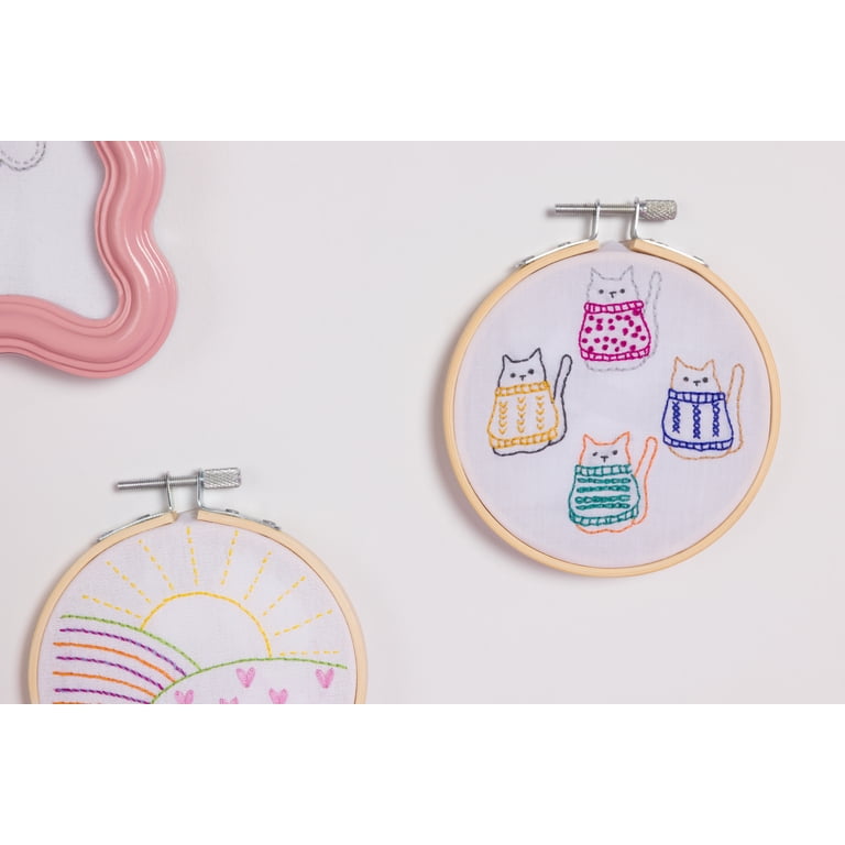 WonderArt Modern Sampler Kit Embroidery Kit - PAWS-ITIVELY