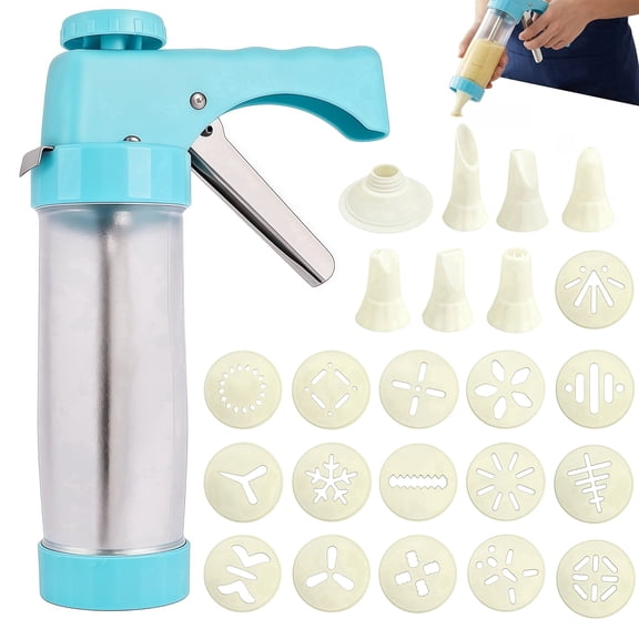 24PCS Cookie Gun Baking Tool Set with Cream Decorating Tips for Easy Decorating