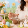 thumbnail image 5 of 12 fl oz Easter Egg Charm Drinking Glasses, Clear Drinking Glass, Festive Tableware for Home Kitchen Party, Easter Decor, Cute Design Tumbler for Easter Celebration and Daily Drinkware, 3.7*4.3in, B, 5 of 9