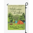 thumbnail image 1 of Printtoo Tan Welcome To The Lake Outdoor 12.5x18 Inches Double SidedFlagsDouble Sided CampFlagCampsiteFlagPersonalized Camping Flags, 1 of 4