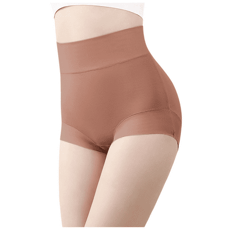 Meiodtion Underwear for Women Big Girls Plus Size High Waist Seamless Panties Antimicrobial Protection Cut Elastic Comfort Panty Orange XL