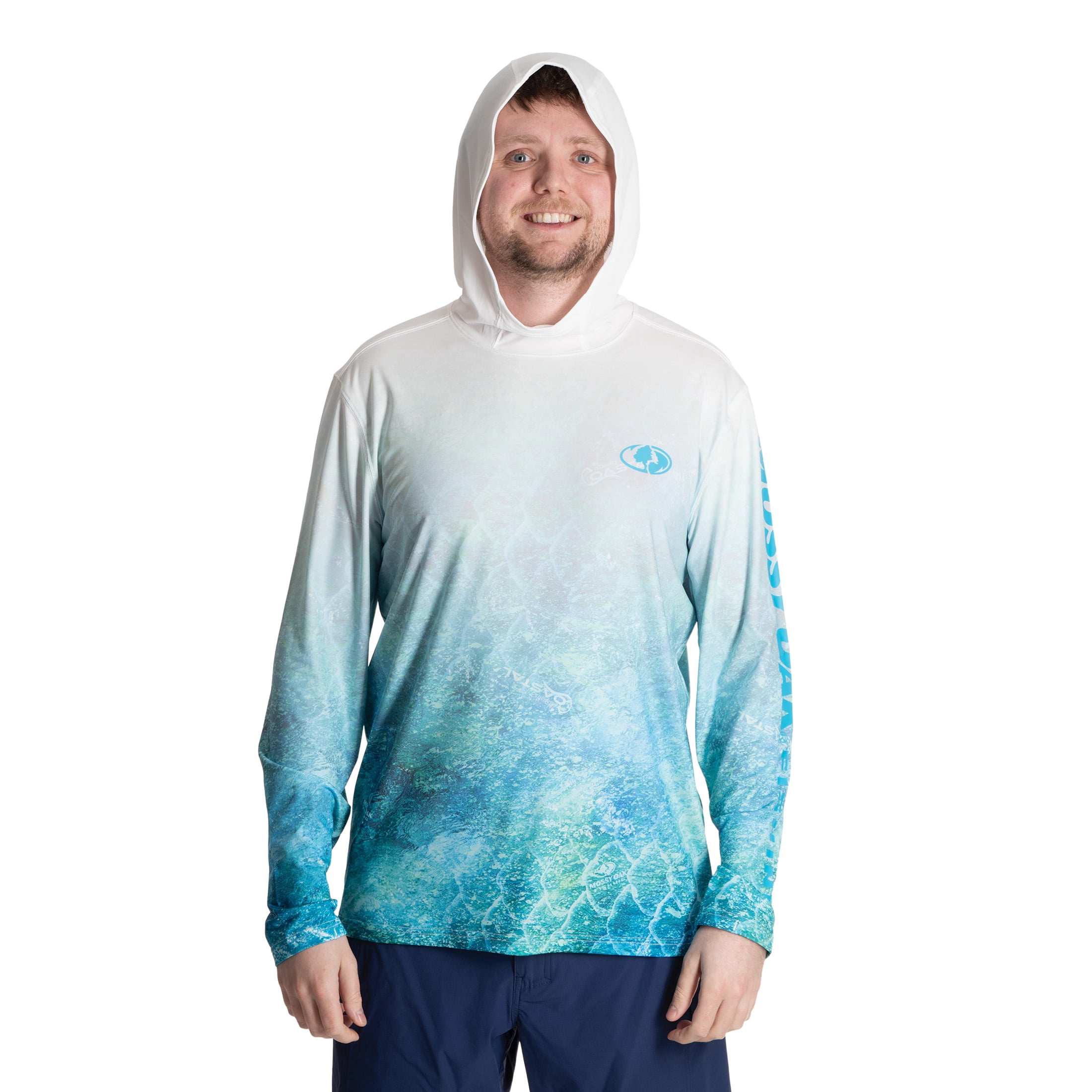 Mossy Oak Men's 3XL Long Sleeve Performance Fishing Hoodie White