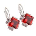thumbnail image 1 of Opolski Women Fashion Shiny Rhinestone Leverback Earrings Engagement Wedding Jewelry, 1 of 8
