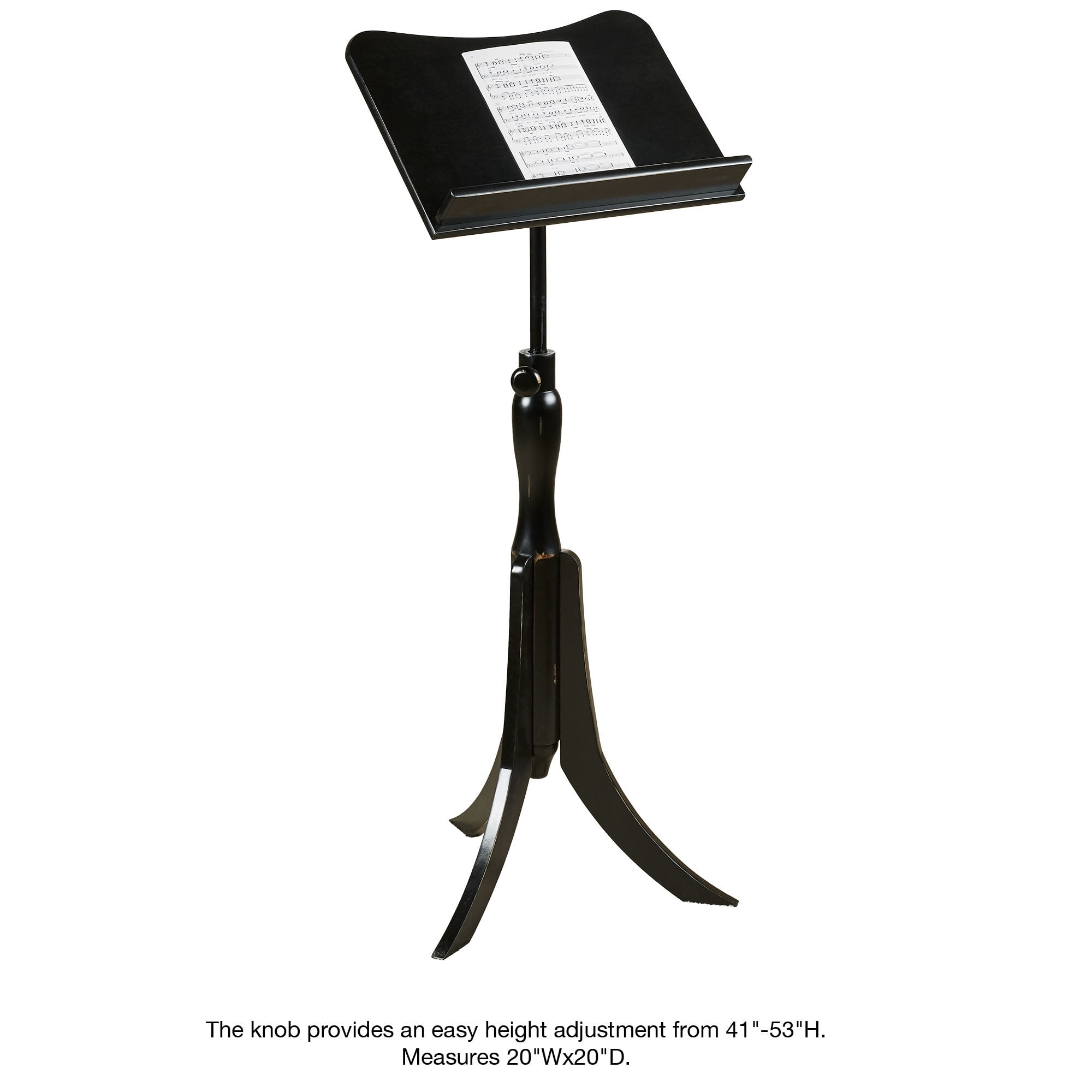 Parke Black Adjustable Wooden Music Stand