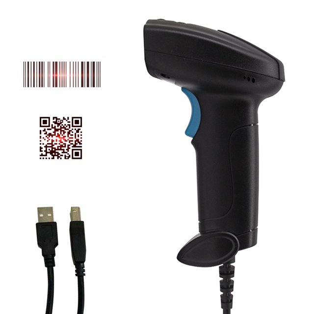 1d / 2d Scanner de Code à Barres USB Portable Lecteur de Code à Barres Câblé Manuel Déclencheur / Automatique Balayage Continu Support de Code Papier Compatible avec Windows Android pour la Bibliothèque de Magasin de Détail de Supermarché